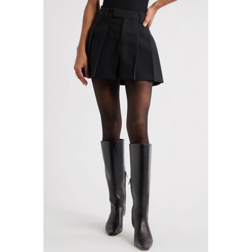 Open‎ Edit Black Pleated Mini Skirt Womens Size 6 Nordstrom NWT Preppy Uniform